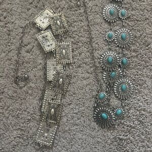 Silver and Turquoise belts